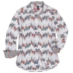 ROBERT GRAHAM Shirt San Antonio Flip Cuff Button Down Dress Shirt NWT